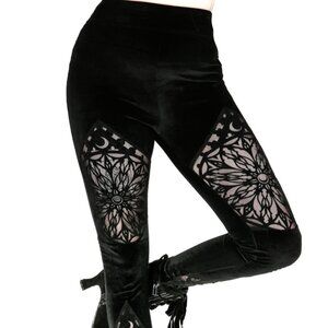 Restyle Grand Rose Leggings with Mesh Cathedral Panels